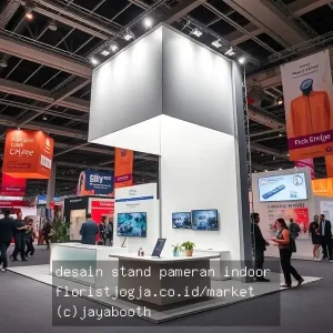 desain stand pameran indoor
