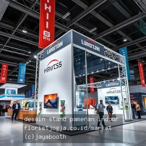 desain stand pameran indoor
