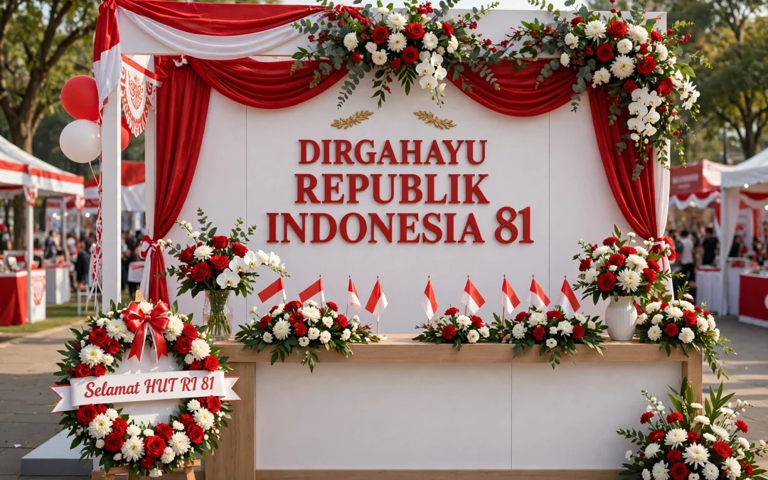 Karangan Bunga Menambah Semarak Perayaan HUT RI ke-81 di Jogja